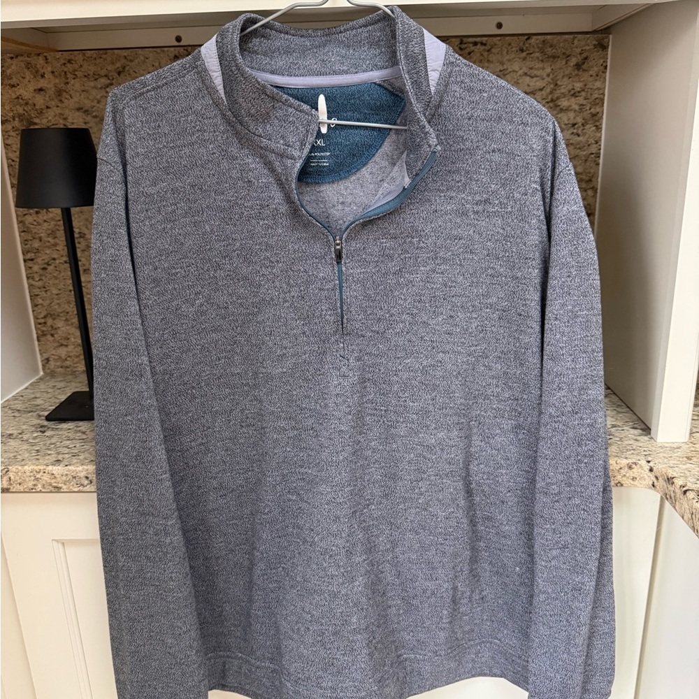 Johnnie-O Men's Gray Quarter-Zip Sweater
